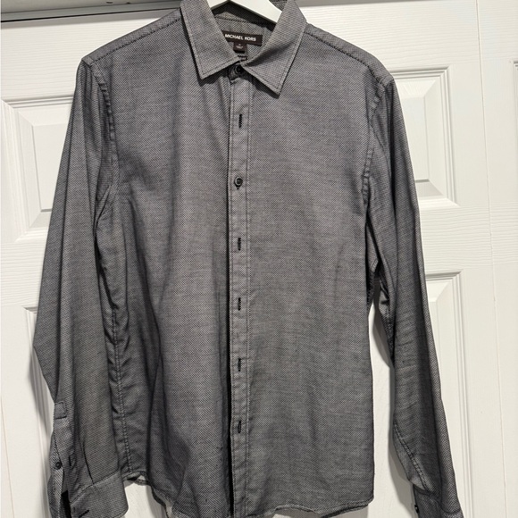 Michael Kors Men's Charcoal Button Down Shirt - Picture 1 of 3